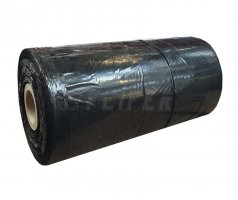 1330 x 0,09 - PE folien, einfache Rolle, schwarz, recycling